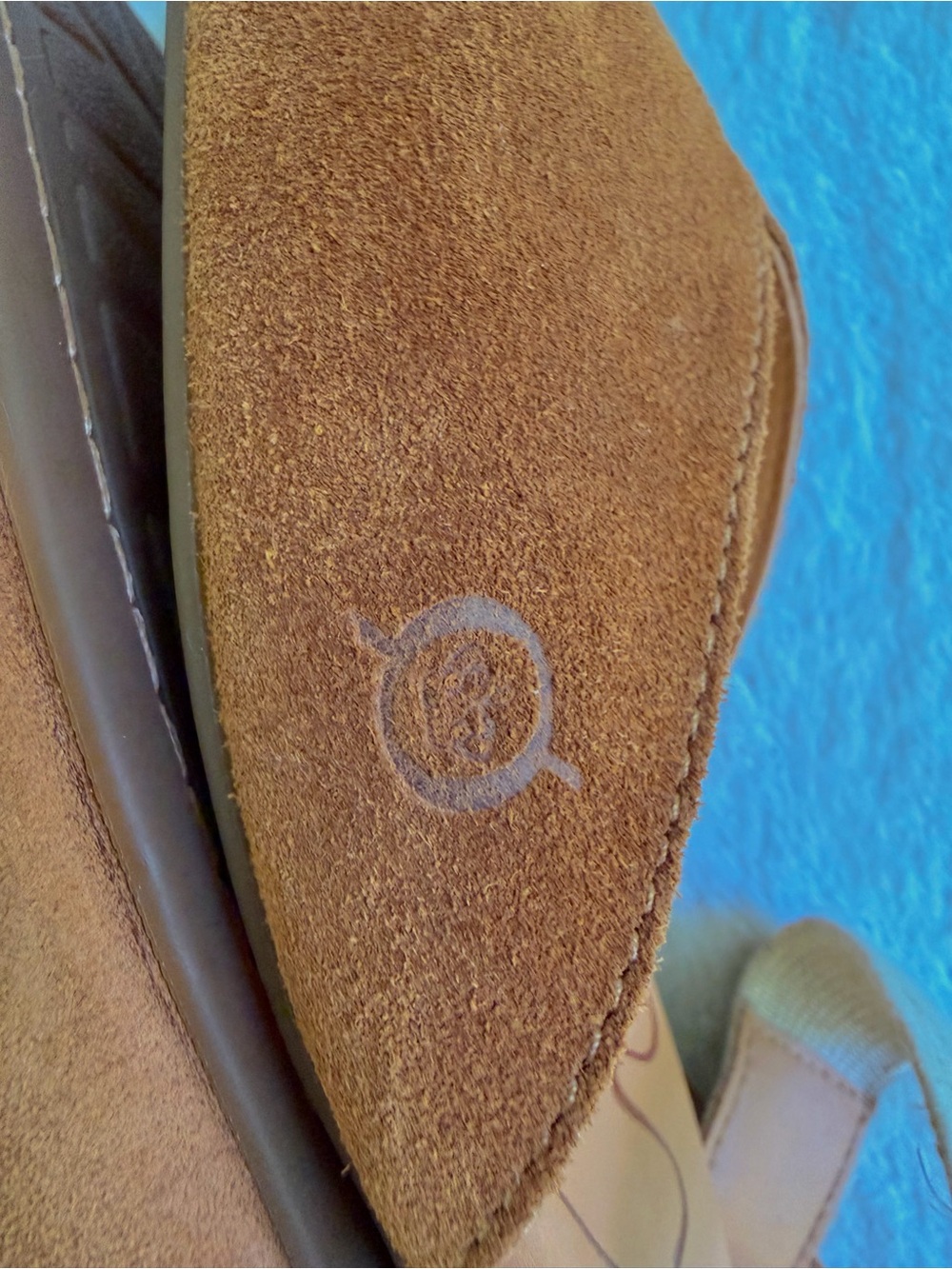 BORN Coco Slingback Camel Tan Suede Leather Sandals ComfortFlats Size 10 EUC - Picture 11 of 14